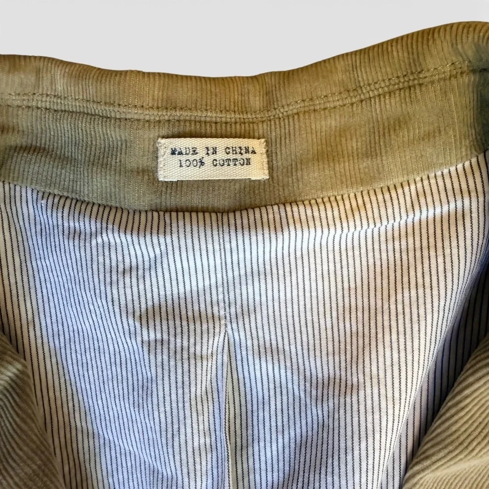 J. Crew Mens Vintage-Inspired Corduroy Blazer Tan Khaki Classic‎ Jacket Size XL